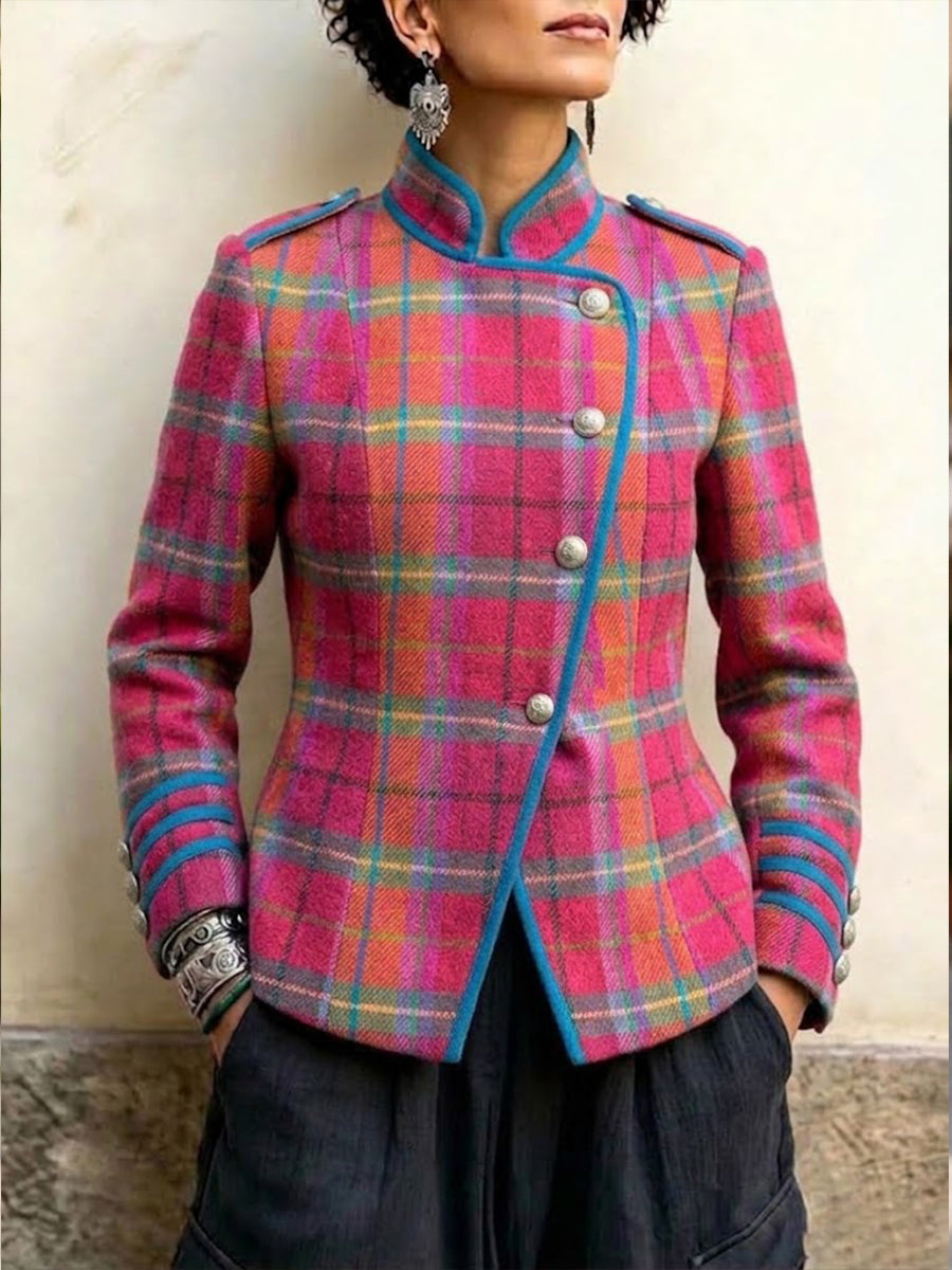 Vintage-style Plaid Jacket