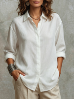 Boho Casual Hollow-out Crochet Mandala Lace Panel Shirt