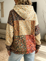 Halloween Floral Patchwork Hoodie