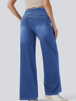 Casual, Comfortable, And Stretchy Elastic-waist Soft Denim Jeans