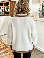 Casual Lapel Collar Oversized Zip-up Sweater
