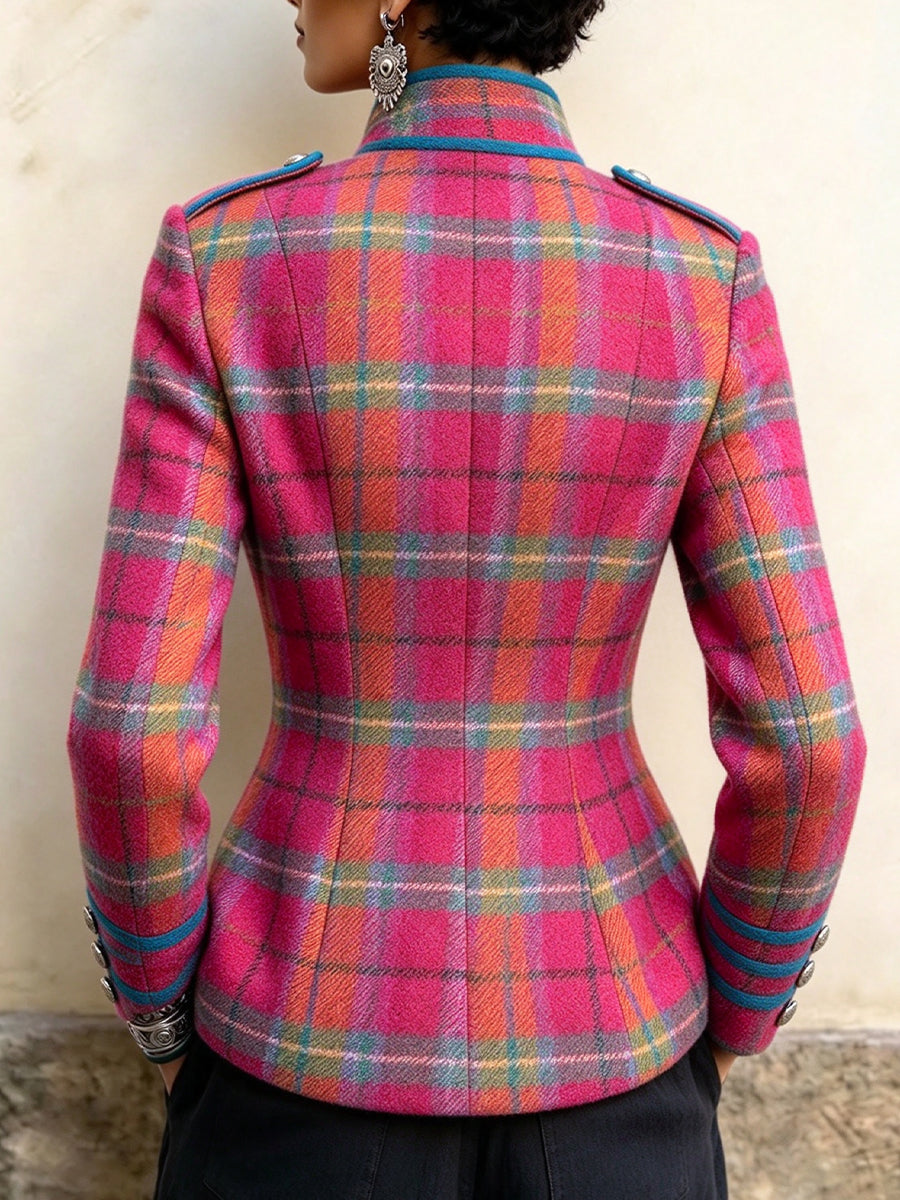 Vintage-style Plaid Jacket
