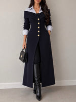 Chic Striped-sleeve Colorblock Knit Dress