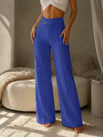Chic High-Waisted Asymmetric Wide-Leg Trousers