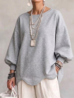 Oversized Sweatshirt With A Wavy Hem