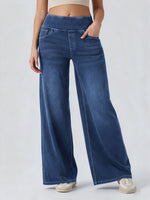Casual, Comfortable, And Stretchy Elastic-waist Soft Denim Jeans