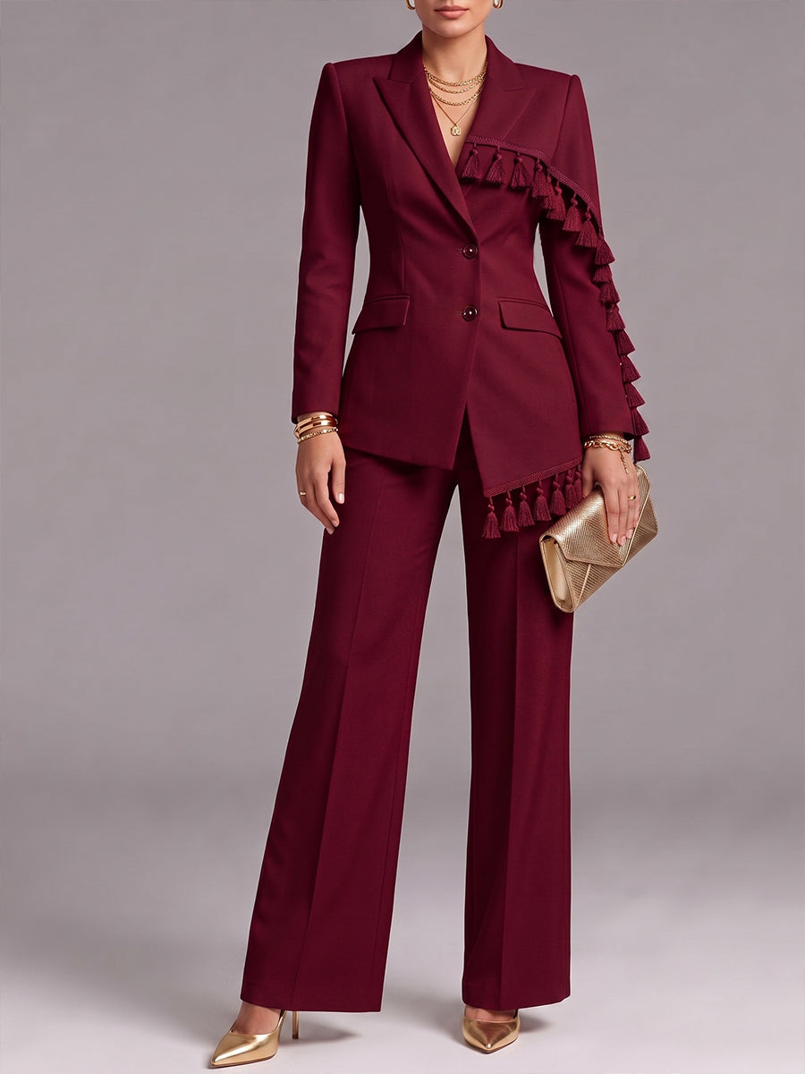 Elegant Burgundy Mid Line Pant