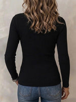 High-neck, Distressed, Leopard-print-paneled, Slim-fit Ribbed Long-sleeve Top