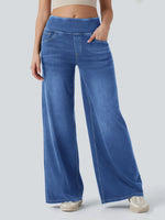 Casual, Comfortable, And Stretchy Elastic-waist Soft Denim Jeans