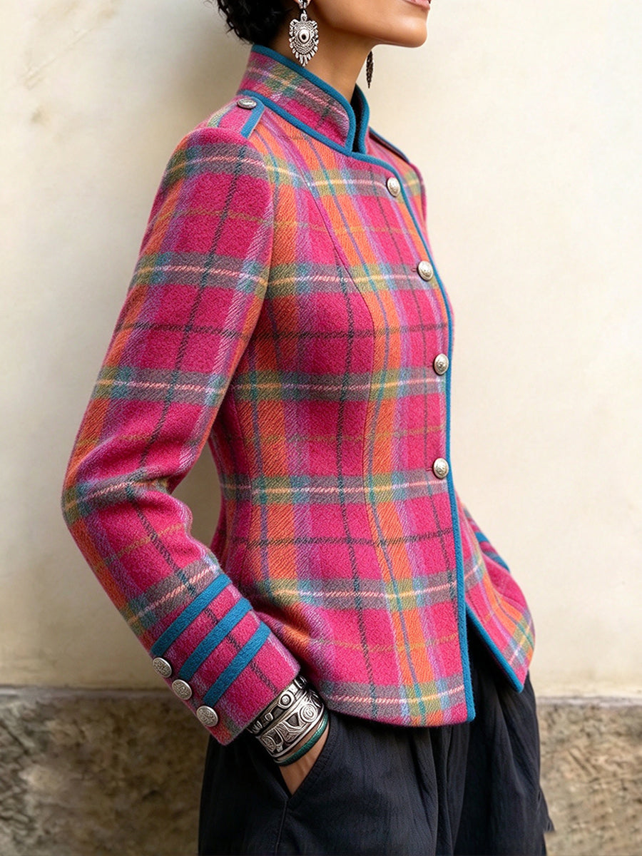 Vintage-style Plaid Jacket