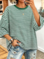 Chic Comfortable Striped Bow Knit Top