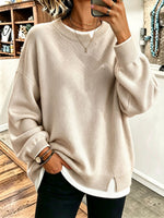Cozy Oversized Casual Layered Fake Two-piece Sweater