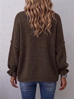 Stand Collar Single‑breasted Gold Button Ruffle‑cuff Knit Cardigan
