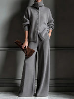 Women's Cozy Cardigan Sweater and Pants Two-Piece Set