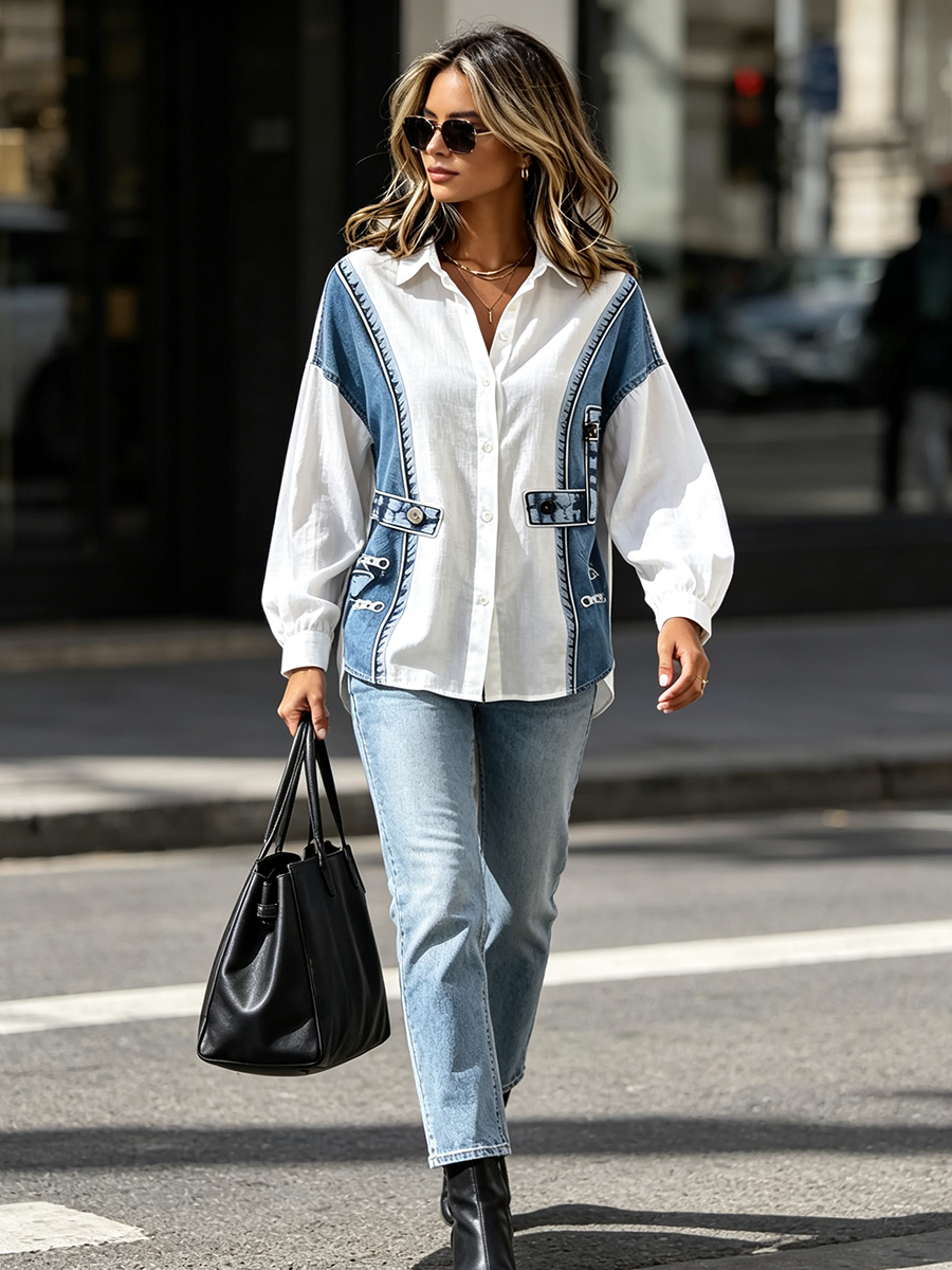 Casual Chic 3d Print Long-sleeve Shirt