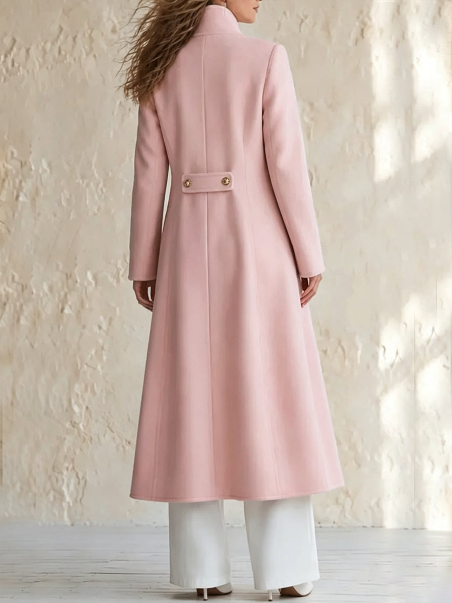 Elegant And Classic Wool-blend Long Coat