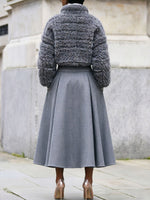 Chic, Plush-textured Cropped Knit Cardigan