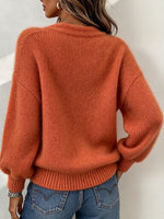 Chic Lace-up Plush Knit Top