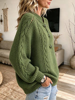 Vintage-style Cable-knit Wool-blend Sweater