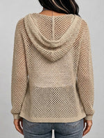 Casual Hooded Cotton Knit Top