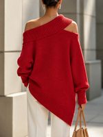 Chic Off-the-shoulder Cutout Sweater