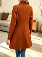 Retro Chic Warm Button Lapel Art Casual Stylish Long Sleeve Coat