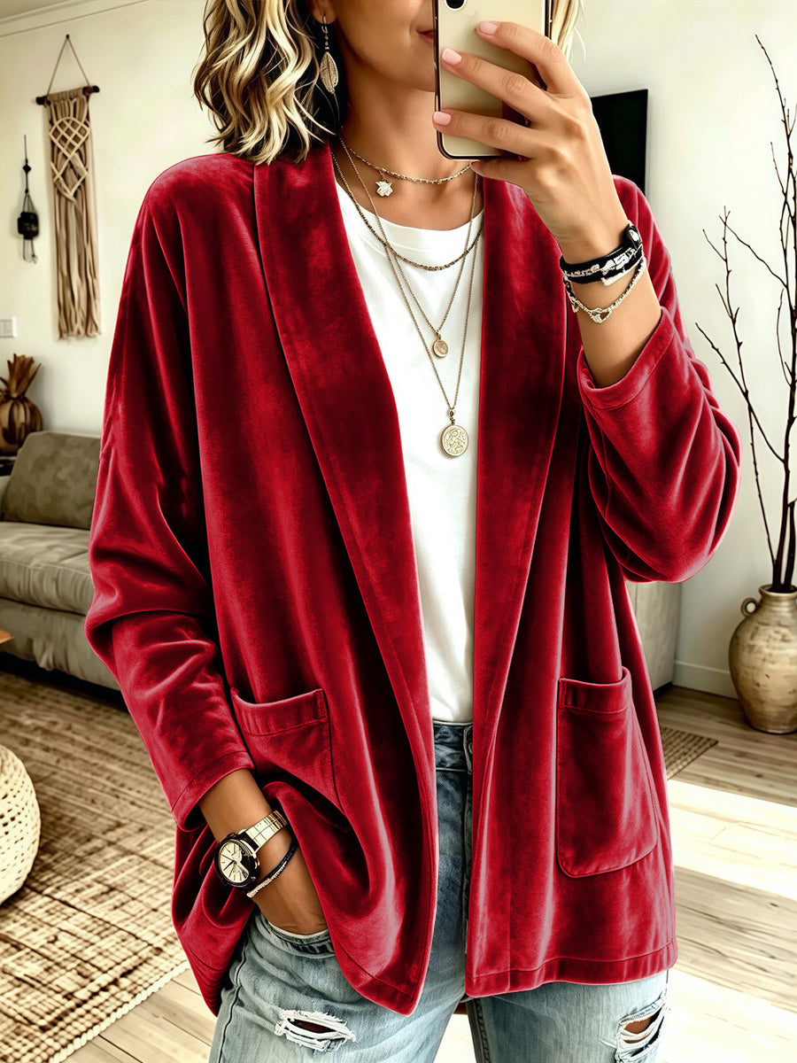 Cozy Velvet Cardigan
