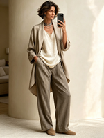 Bohemian Style Casual Cotton And Linen Three-piece Set