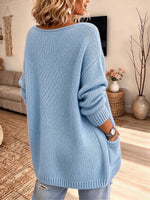 Cozy Pocket-Accented Knit Sweater
