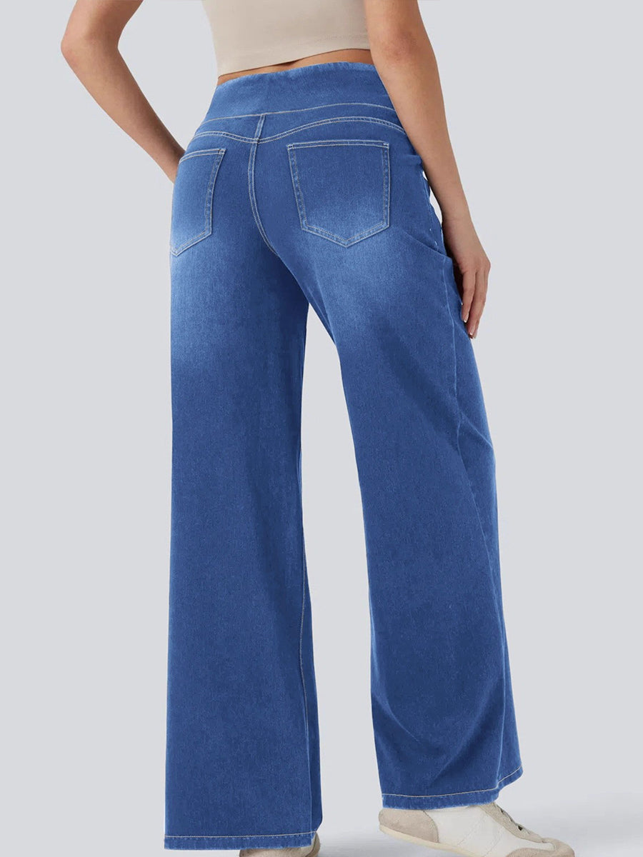 Casual, Comfortable, And Stretchy Elastic-waist Soft Denim Jeans