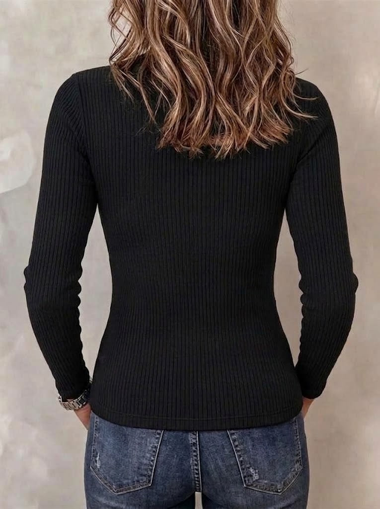 Slim-fit, Round-neck Knitted Top With Irregular Color-block Jacquard Patterns