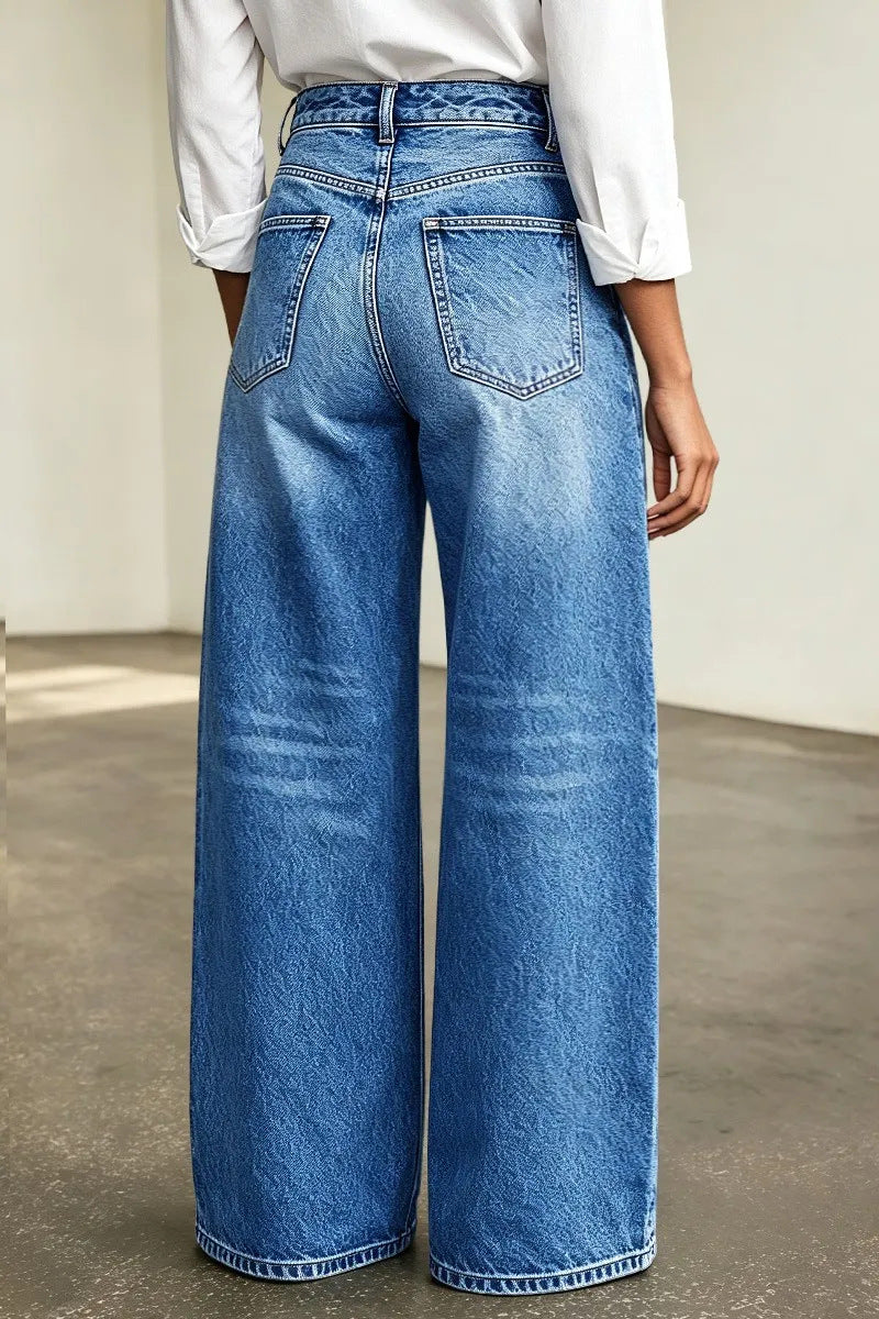Stylish Casual Button-detail Jeans
