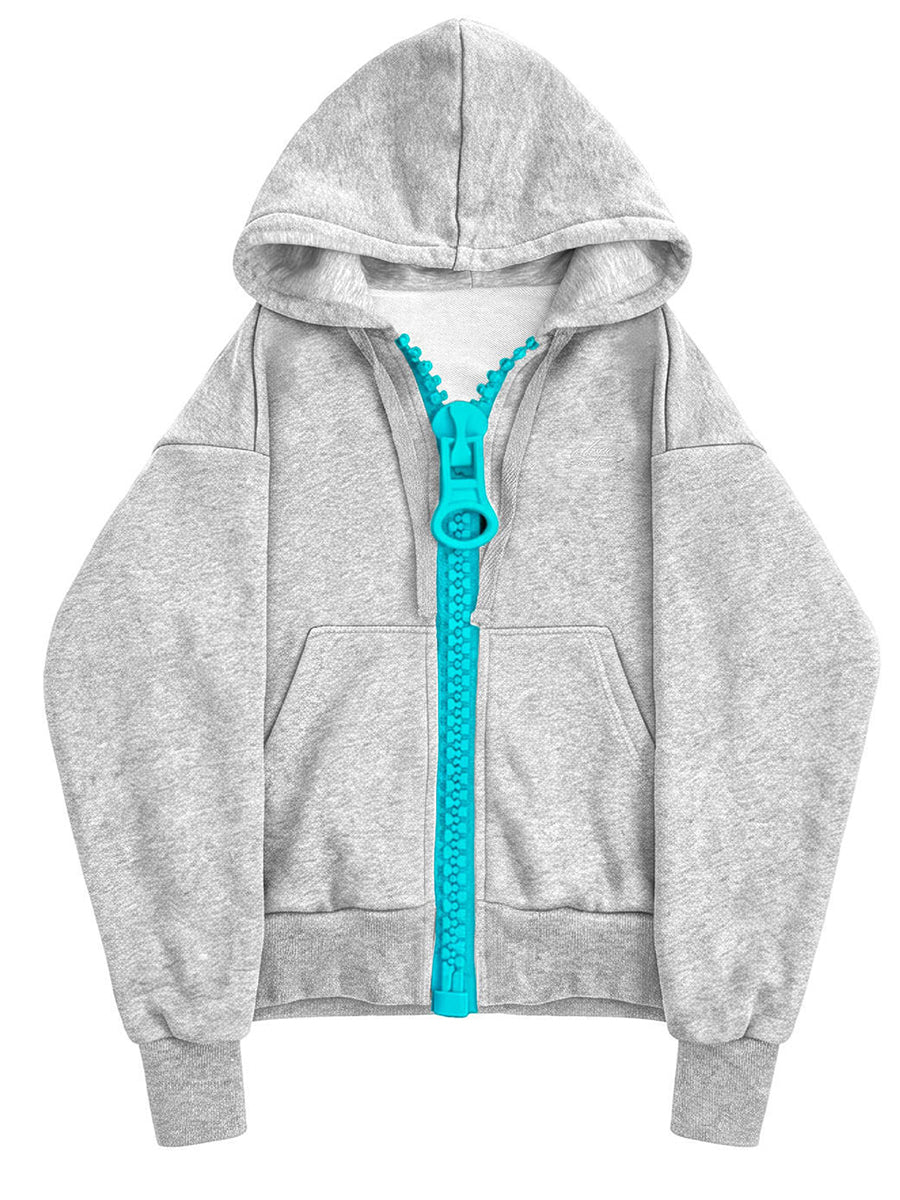 Chic Oversized Zipper Hoodie