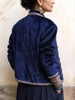 Women's Vintage Velvet Military-style Jacket
