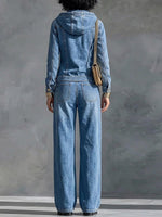 Women's High-waisted Casual Loose-fitting Wide-leg Jeans