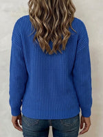 V-neck Cable-knit Sweater