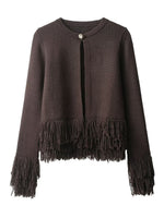Stylish And Elegant Knit Cardigan With 3d Floral Appliqués.