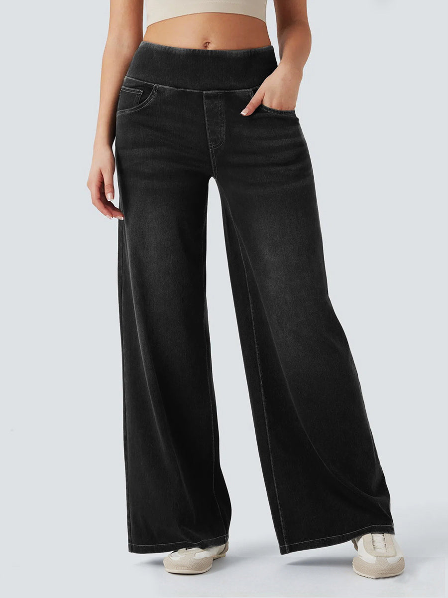 Casual, Comfortable, And Stretchy Elastic-waist Soft Denim Jeans