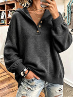 Casual Cozy Chic Hooded Thickened Knit Sweater