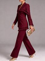 Elegant Burgundy Mid Line Pant