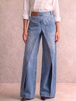 Women's High-waisted Casual Loose-fitting Wide-leg Jeans