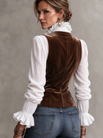 Casual Stylish Velvet Vest Top