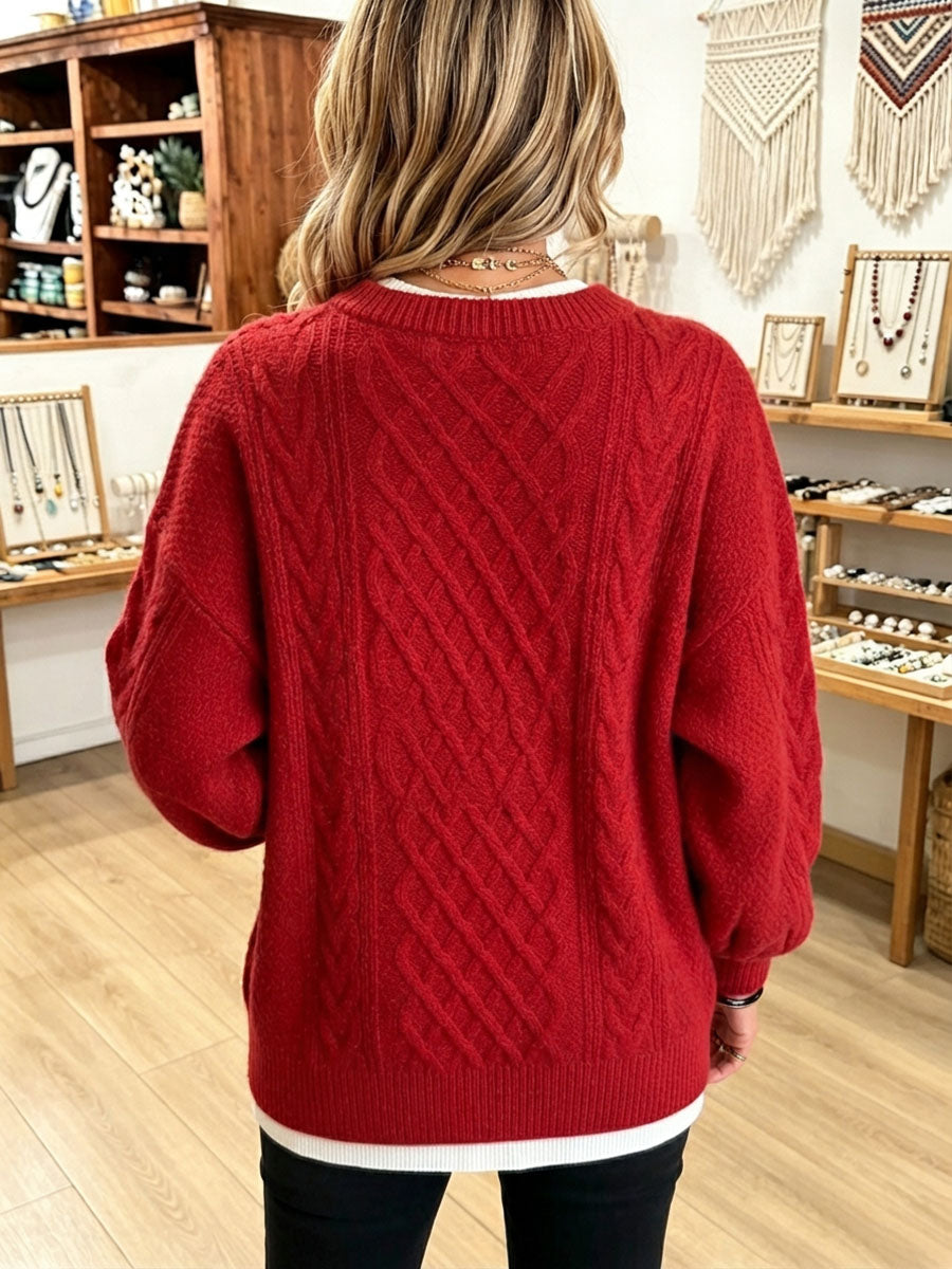 Cozy Cable-knit Oversized Sweater