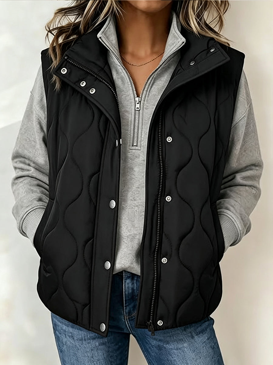 Casual Quilted Stand-collar Vest