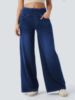 Casual, Comfortable, And Stretchy Elastic-waist Soft Denim Jeans