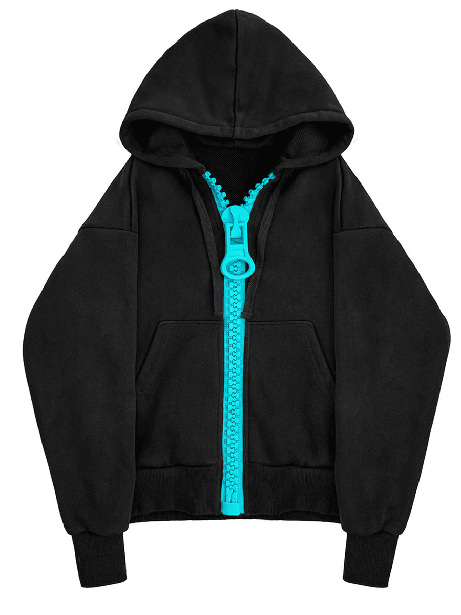 Chic Oversized Zipper Hoodie