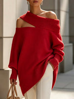 Chic Off-the-shoulder Cutout Sweater