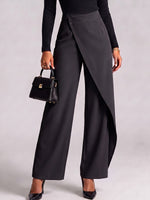 Women's Solid Color High-waisted Casual Loose Wide-leg Pants