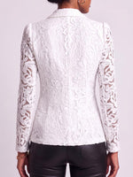 Women's Solid Color Lace-up Long-sleeved Casual Loose Lace Blazer