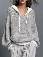Cozy, Casual, Chunky-knit Hooded Sweater